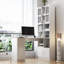 Bureau d'angle blanc de 21 pouces pour bureau à domicile - Nombreux rangements, emplacement pour écran, espace pour livres, design élégant, tiroirs, placards, grand plateau