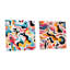 «Pastel Mid Century», ensemble de 2 verres muraux abstraits Mid-Century-103927845