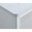 Ensemble de meuble-lavabo autoportant blanc entièrement assemblé de 30 po avec construction en bois massif et plateau en marbre d'ingénierie