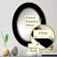Vert et jaune luxueux abstrait Art fluide I - miroir mural moderne ovale-181926978