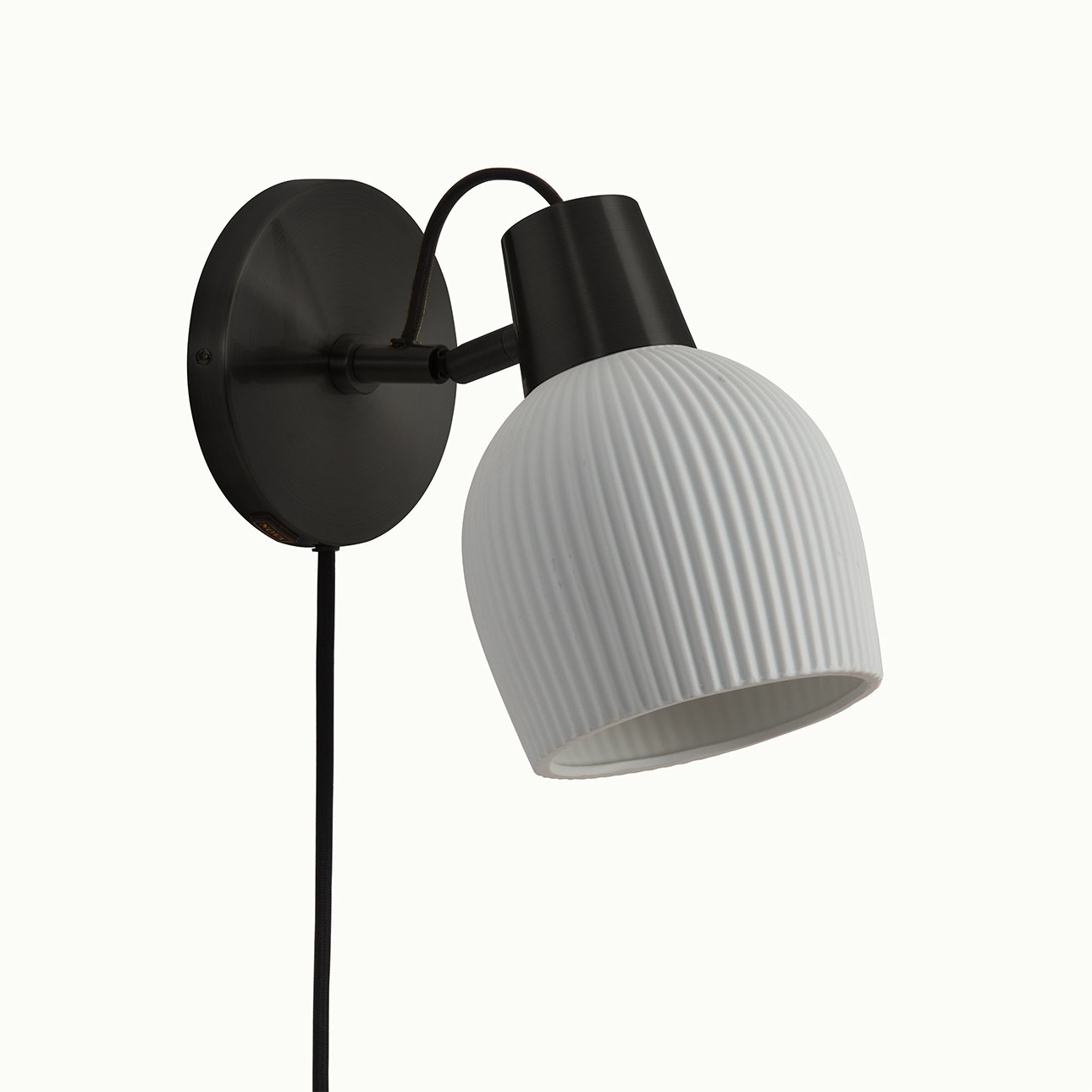 Single Light Porcelain Sconce, Matte Black
