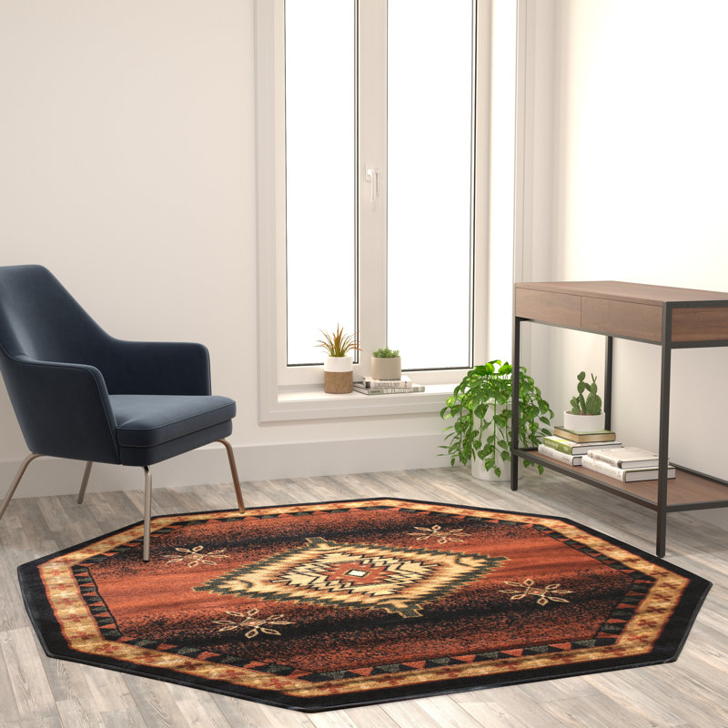 Tapis d'intérieur à thème Brandessa, Octogone 5 pi