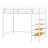Twin Size Metal Loft Bed – Upper Grid Storage Shelf & Lateral Storage Ladder-707136159