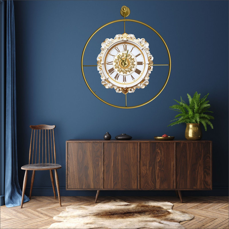 Horloge murale décorative en métal, Bronze