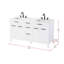 Meuble-lavabo double 60 po blanc-314797650-314797648