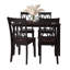 Ensemble de table de salle à manger 5 pièces avec cadre en bois et chaises ergonomiques Farmhouse-125069584