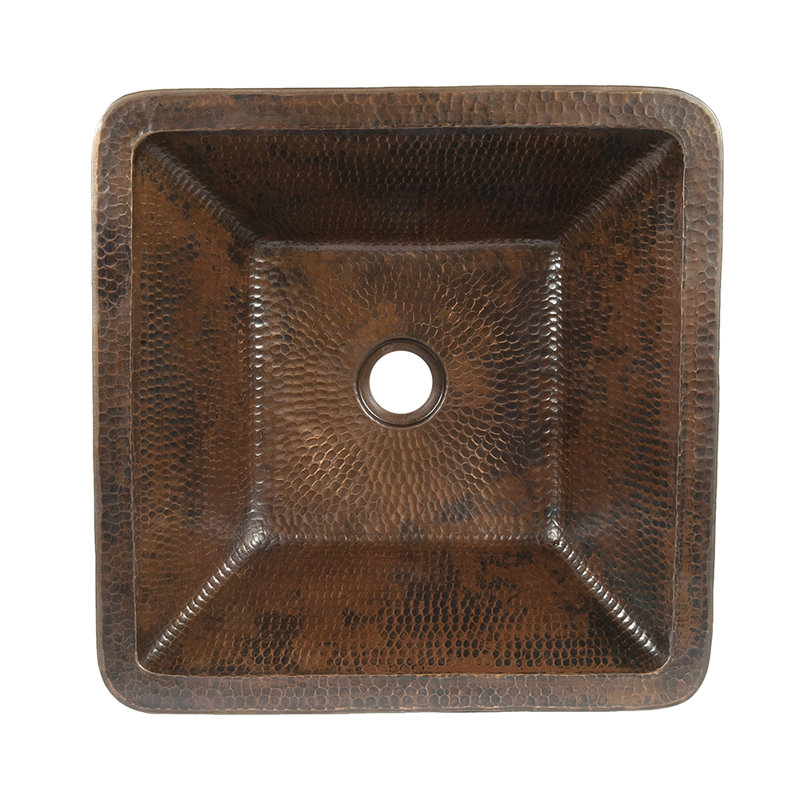 Premier Copper Products BSP5_VSQ15SKDB-P Bathroom Sink And Drain Package