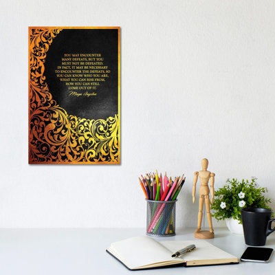 " Maya Angelou Motivational Quote " by Adrian Baldovino