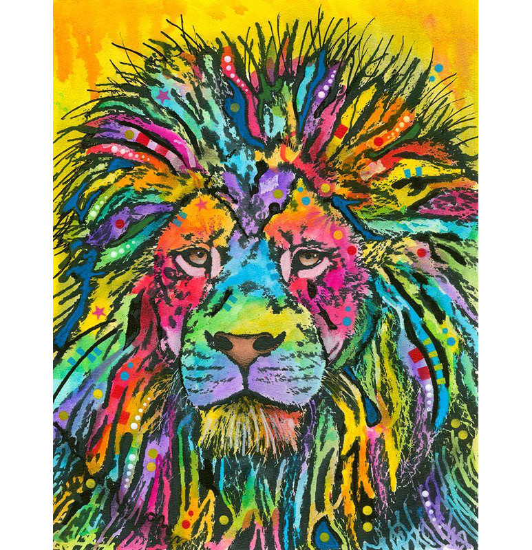 Bungalow Bungalow Dean, collection de Russo, art sur toile tendue sous le titre: Lion bon, H 35 po x l 28 po