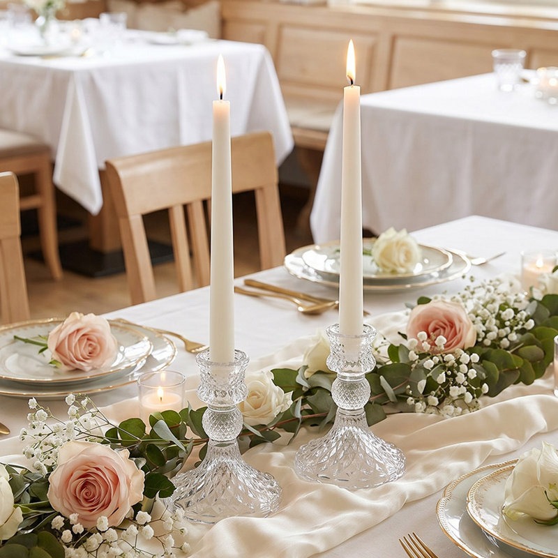 Soda-Lime Glass Candelabra, Clear