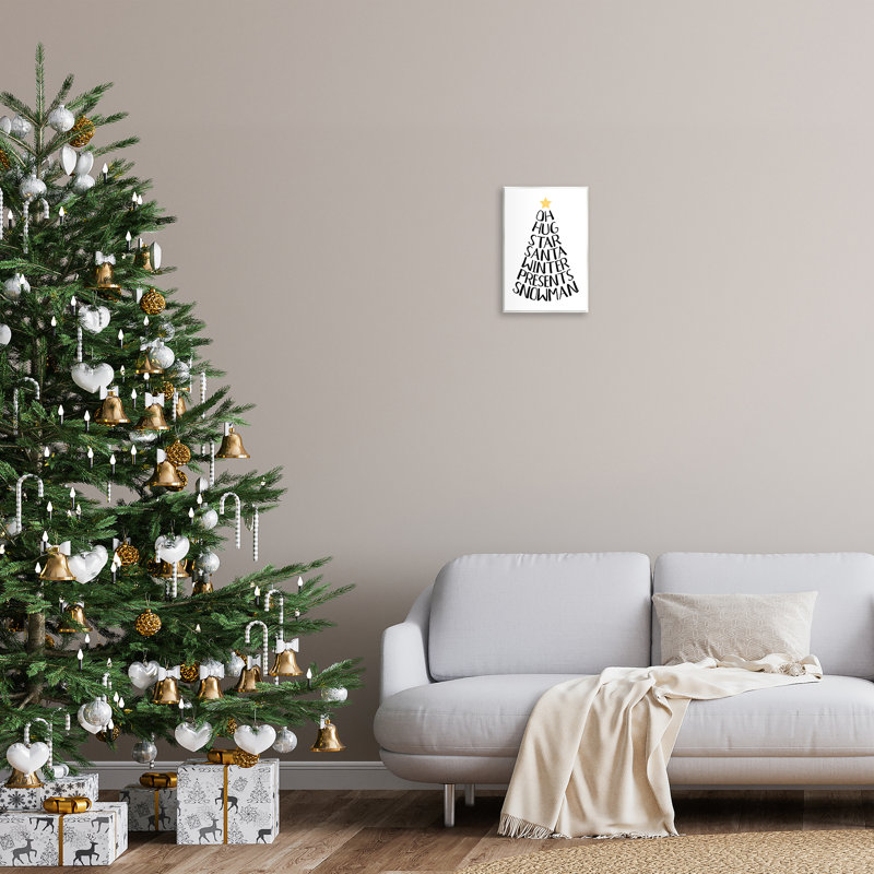Arbre de Noël saisonnier, art mural, art par Martina Pavlova, H 15 po x l 10 po
