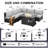 Arisbel 6-Piece Wicker Outdoor Modular Sectional Conversation Set with 43" Fire Pit Table, 60,000 BTU, High-Back 4.1" Cushions-92995250