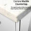 Meuble-lavabo blanc brillant 80 po x 22 po - Deux compartiments spacieux, tiroirs, fermeture en douceur, entièrement assemblé, bois massif et matériaux, espace de rangement pour salle de bain L 22 po avec cadre et panneaux-1951894031