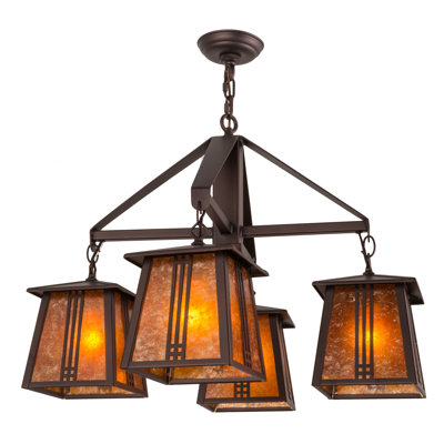 Lustre géométrique lustree 4 lumières ombrée Kimbrell