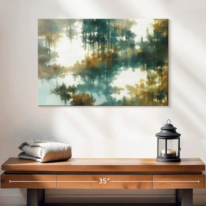 Avery Abstract Green Forest View, 16" H x 24" W
