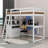 Evo 2 Drawer Loft Bed with Built-in Desk and Shelves-909714326-921547986