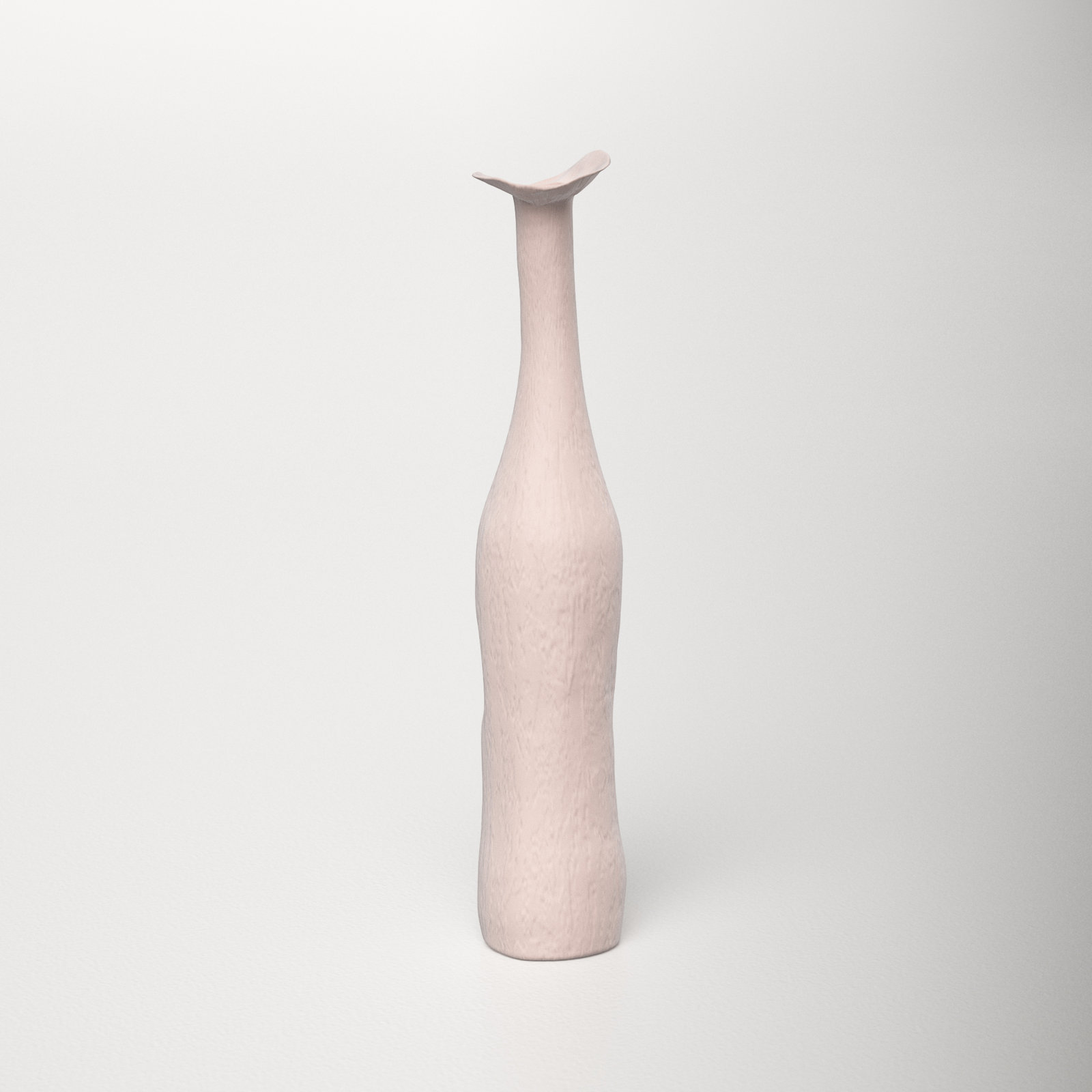 Paso Handmade Ceramic Table Vase, White, 15.35" H x 3.15" W x 3.15" D