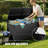 150 Gallon All-Weather Outdoor Deck Box with Wheels - Sturdy Aluminum Alloy Frame, Waterproof Moisture-Proof Mildew-Proof Storage Box for Yard, Basement. Black      -113493799-124835871