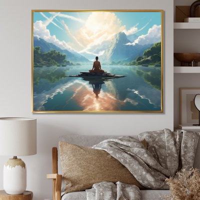 " Teal Green Meditation Blissful Stillness "