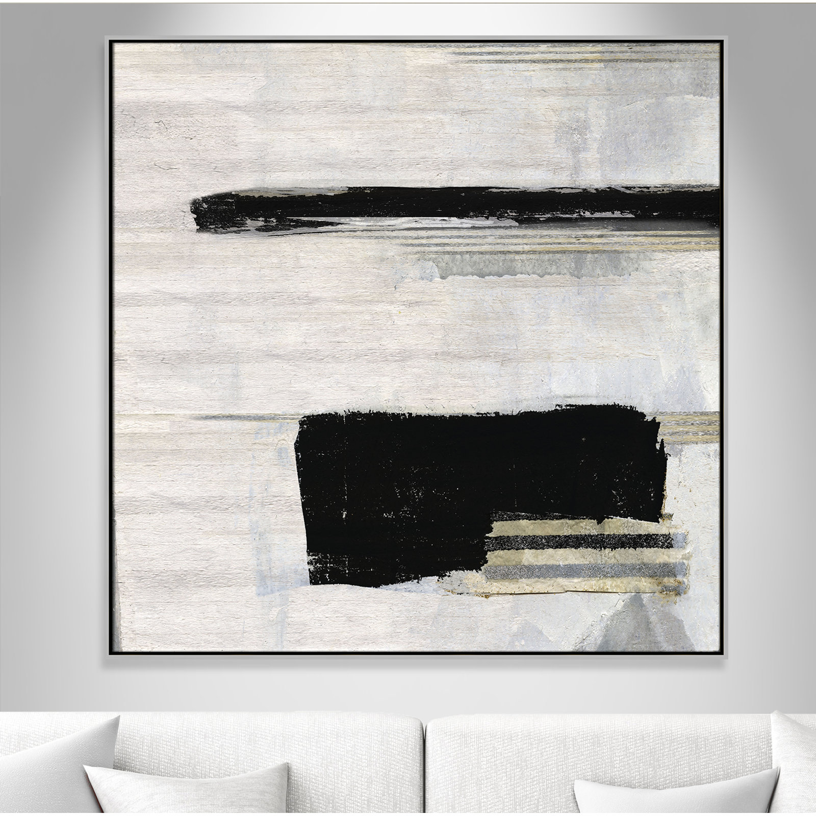 La Bande II Print by Sally Swatland, Silver, 46.5" H x 46.5" W