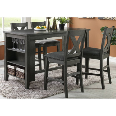 Rindy 24'' H Linen Upholstered Acacia Side Chair