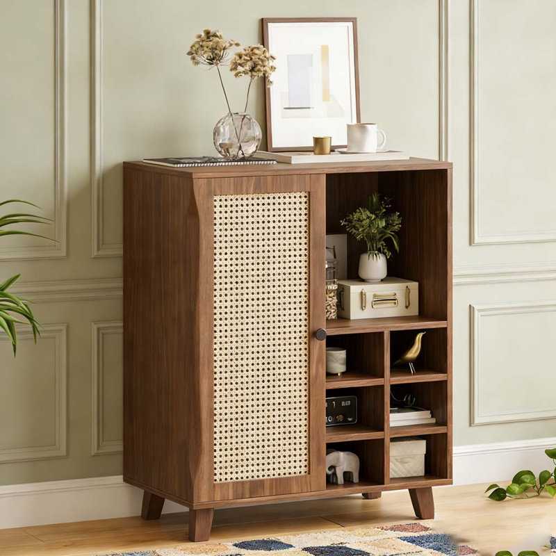 Sideboard Cabinet with Storage, Walnut