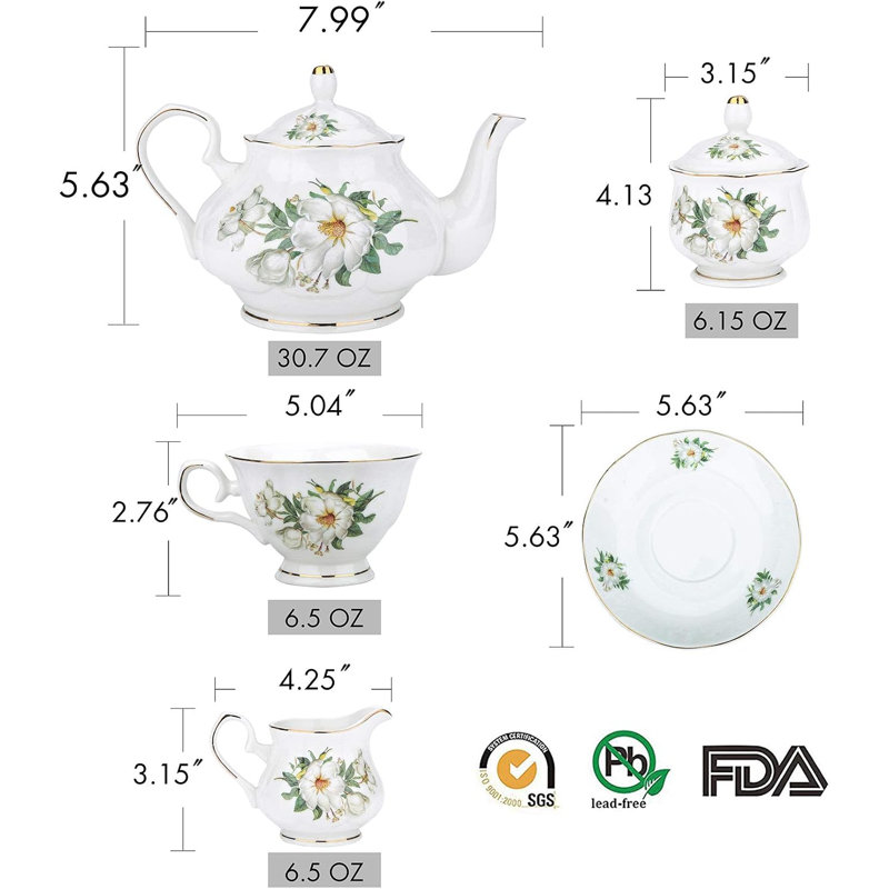 Service à thé en porcelaine