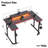 Monike 51“/59” U-Shaped Computer Desks with LED Lights, Gaming Desks with Monitor Stand, Headphone Hook and Cup Holder-2144167288