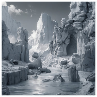 Frozen Mountain Landscape Comforter
