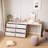 Extendable Vanity Table with Lighted Mirror