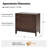 Woolsey Mid-Century Modern 28"W 3-Drawer Fluted End Table with Charging Station-1483627222