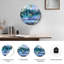 "Mountain Lake", horloge murale en verre-1236036736