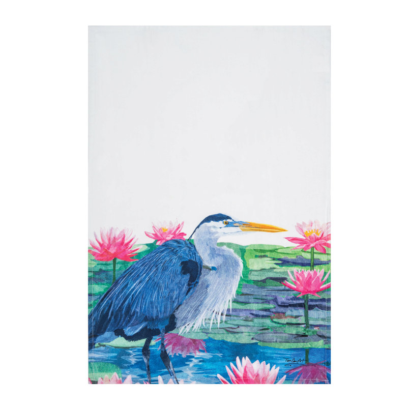 Serviette Blue Heron & Lily