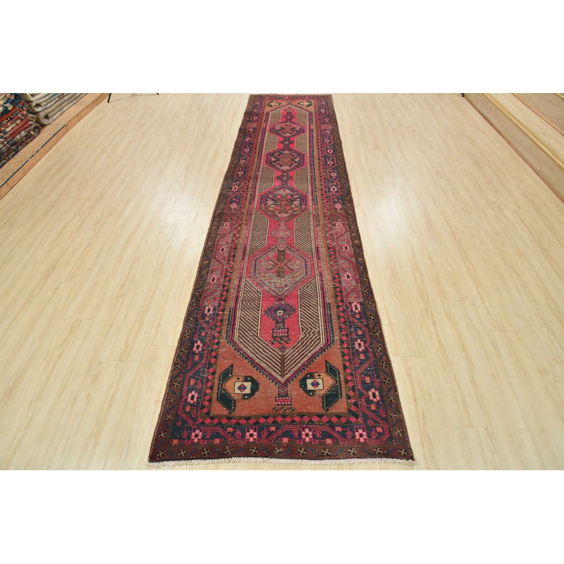 Tapis unique rose de 3 pi 8 po x 13 pi 4 po
