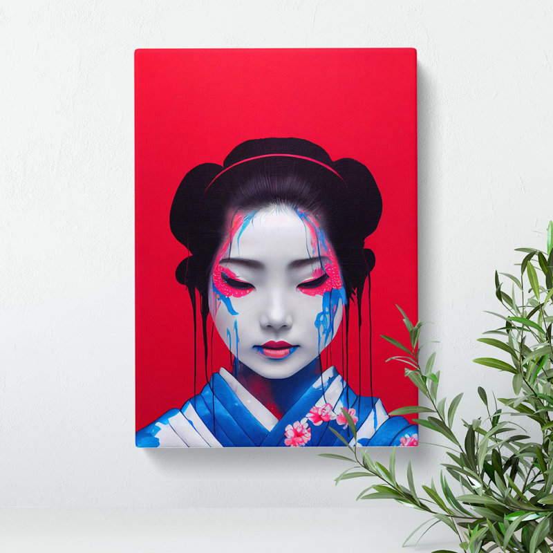 Geisha Splash No.2 - Wrapped Canvas, 60cm H x 40cm W x 3cm D
