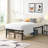 Heavy Duty Twin Size Black Metal Bed Frame With Fast And Easy Assembly, No Squeak, 750 - Pound Static Holding, Reinforced Mattress Support By Steel, Storage Underneath Bed, Part Connection Holes,-1979955208