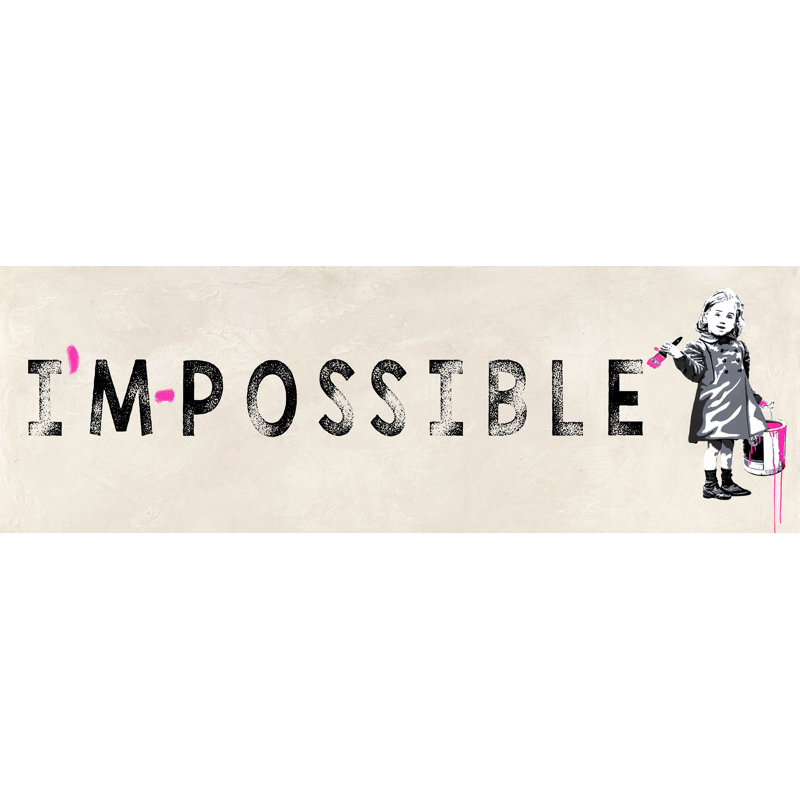 I'm Possible by Masterfunk Collective - No Frame Print on Canvas, 40cm H x 120cm W x 4cm D