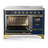Majestic III Series 48 Inch Induction Range with 6 Induction Elements in Mightnight Blue (Brass Trim)-124828924-124828916