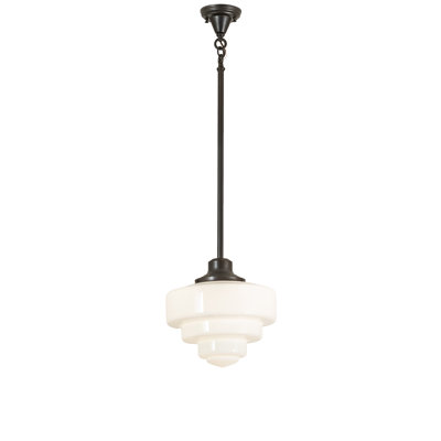 13" Wide Revival Schoolhouse Tiered Globe Pendant