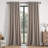 Linen Blackout Curtains, Pinch Pleat Back Tab Full Blackout Drapes Farmhouse Boho Curtains for Window,(Set of 2,With Hooks and Rings)-1784231618-1784231616