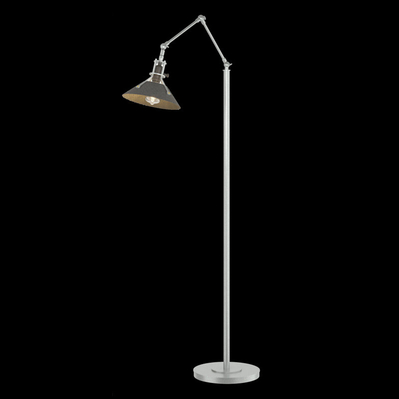 Henry 60.8" Task Floor Lamp, Vintage Platinum, Natural Iron