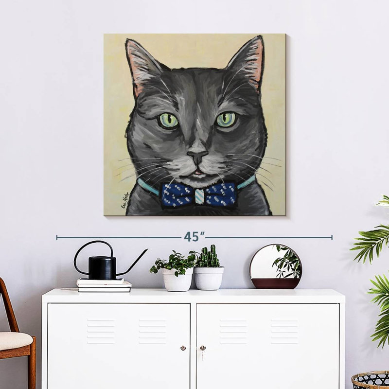 Chat brun Brampt fumé gris tigré, H 30 po x l 30 po