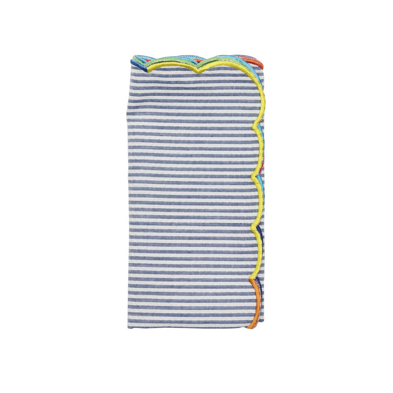 Fiesta Napkin, White/Navy/Red
