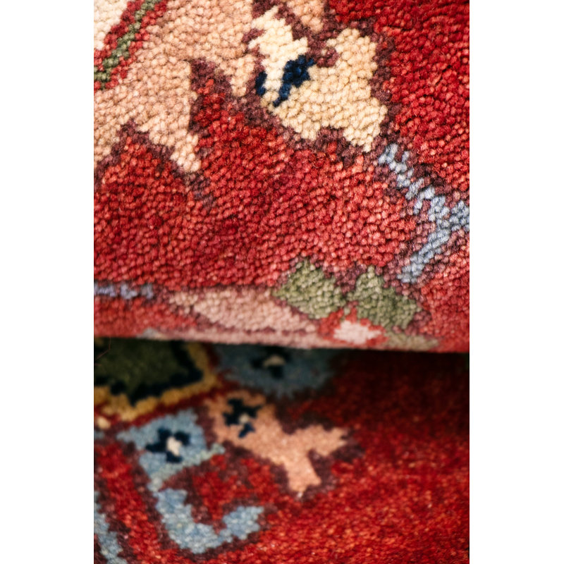 Serapi Hand Knotted Wool Oriental Area Rug in Rust, Square 10'