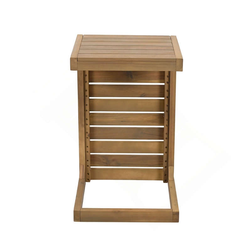C-Shape End Table  Brown