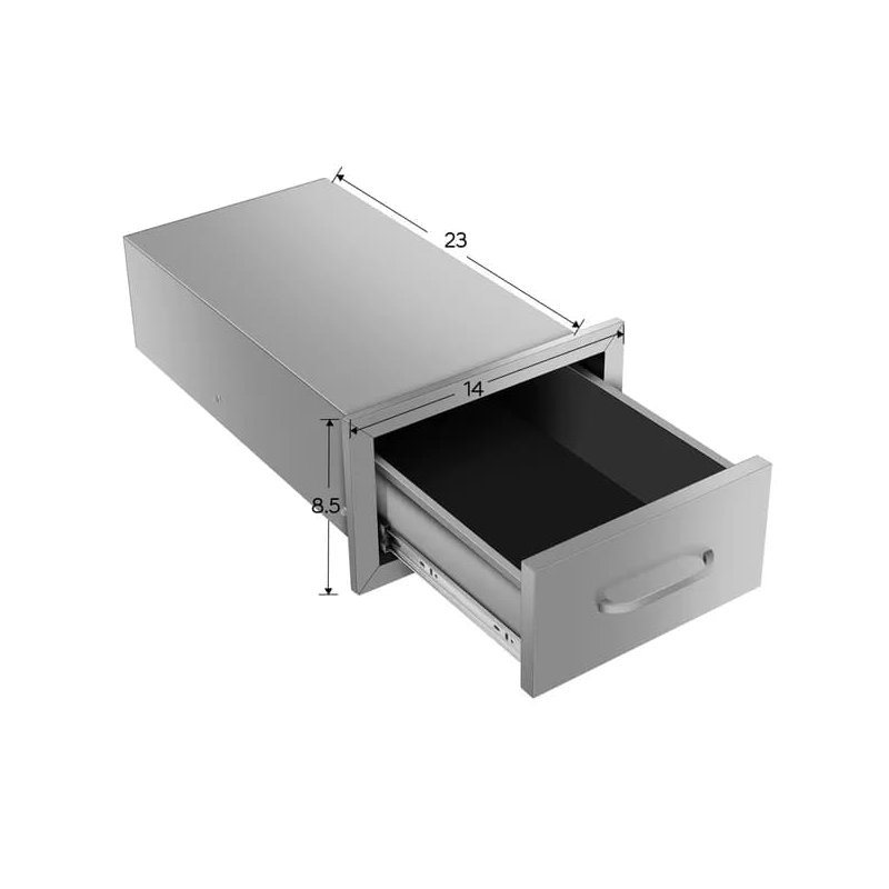 Drawer cabinets for outdoor kitchens or courtyards