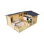 Lasita Brighton 17 x 13 Ft. Premium Log Cabin With Tempered Double Glazing (44mm)-712539156