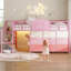 Lit mezzanine simple simple avec 9 tiroirs de rangement et tablettes pour escalier Lit mezzanine pour enfants avec espace de rangement sous le lit-257142884-257142906