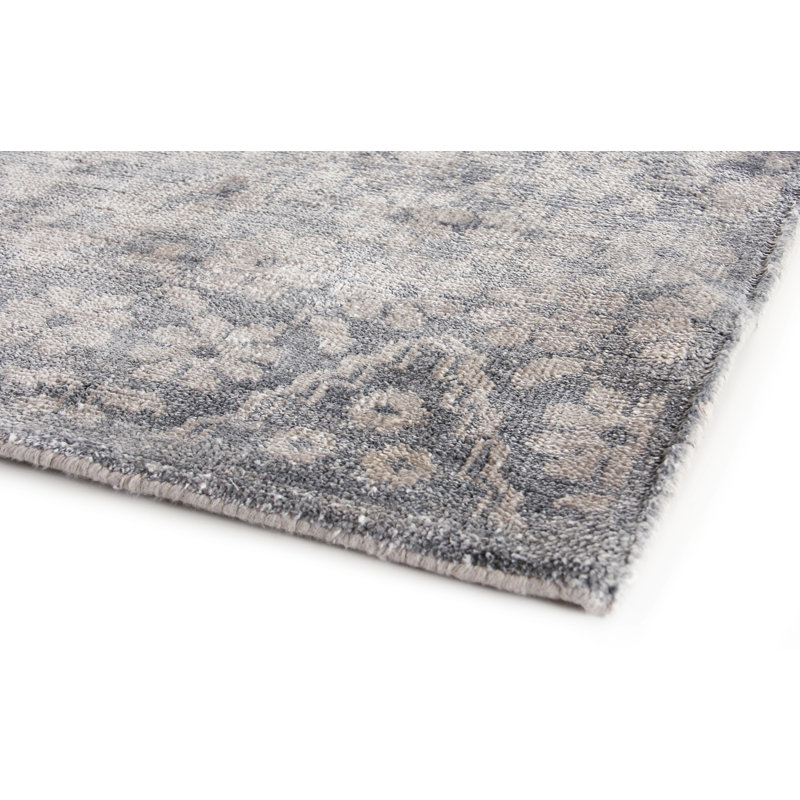 Antique Weave Ikat Area Rug in Gray, Rectangle 9' x 12'