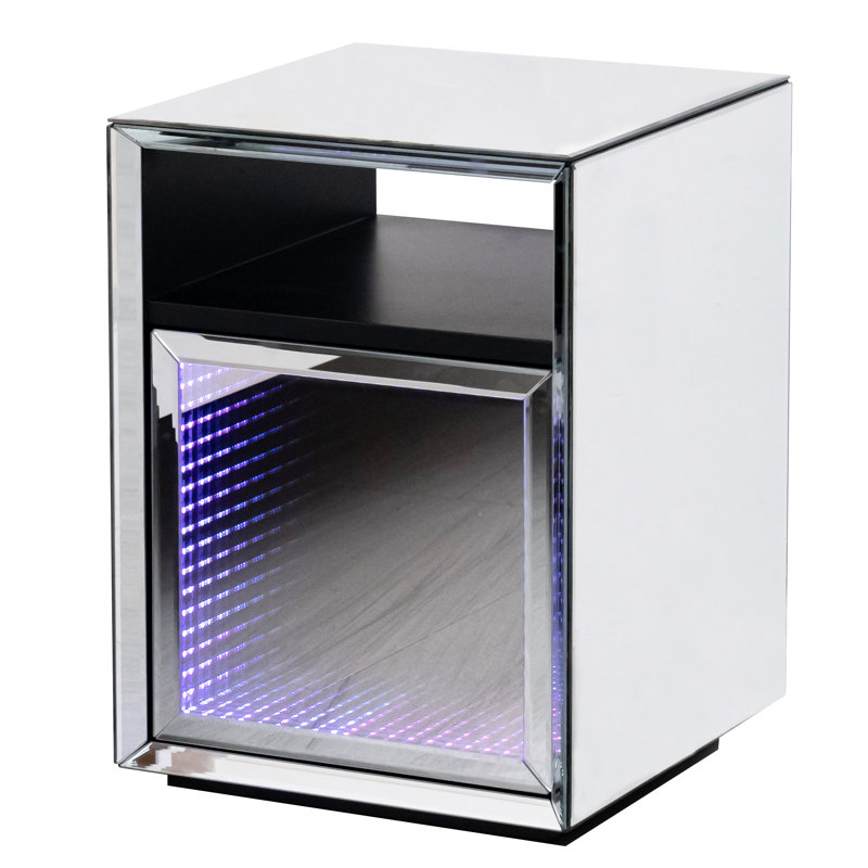 Phera 15.8'' W Glass Nightstand